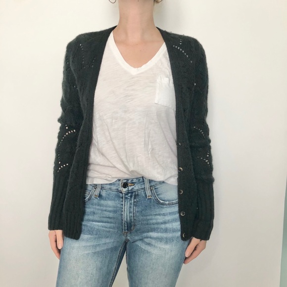 Loro Piana forest green 100% cashmere cardigan - Picture 2 of 7